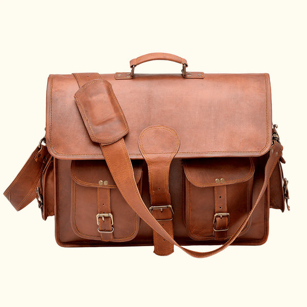 Channel Your Inner Indiana Jones: The Vintage Leather Saddle Bag Briefcase