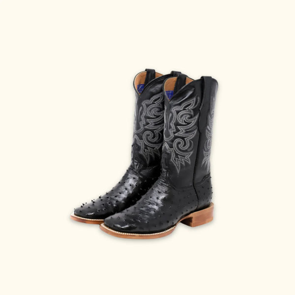 Channel Your Inner Wrangler: Rustler Black Leather Cowboy Boots for the Modern Maverick