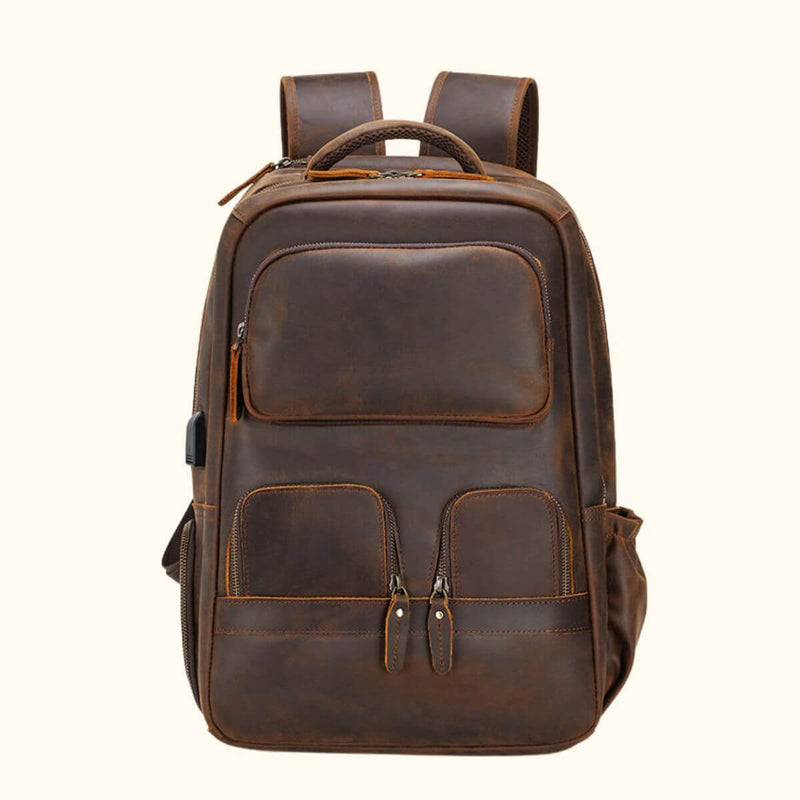 The Vintage Lariat - Leather Laptop Backpack for Men – Western Leather ...