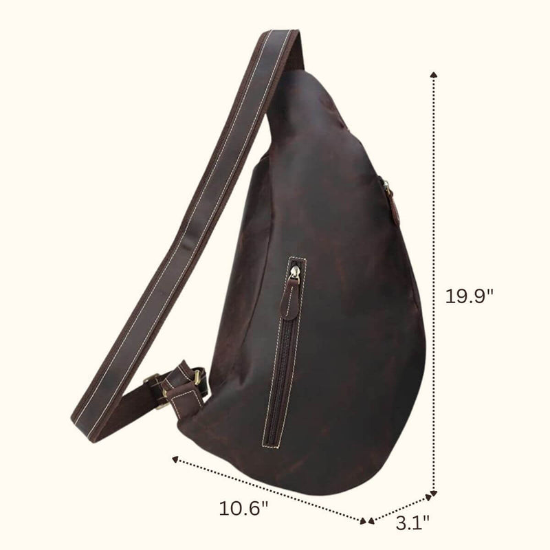 Leather Crossbody Sling Bags For Men - Horizon Leathers