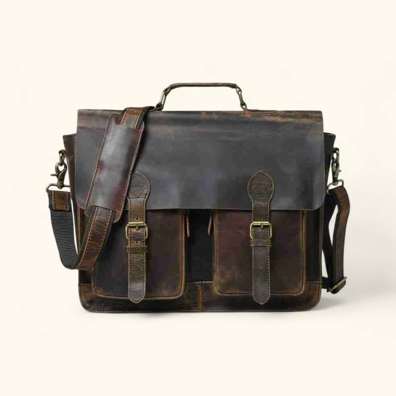 Vintage retro buffalo leather briefcase sale