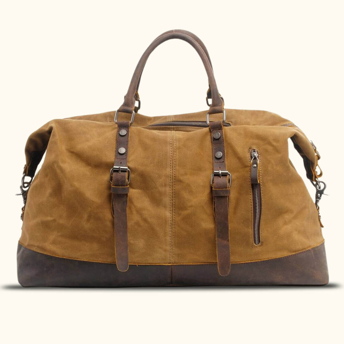 Men's waxed canvas weekend bag online