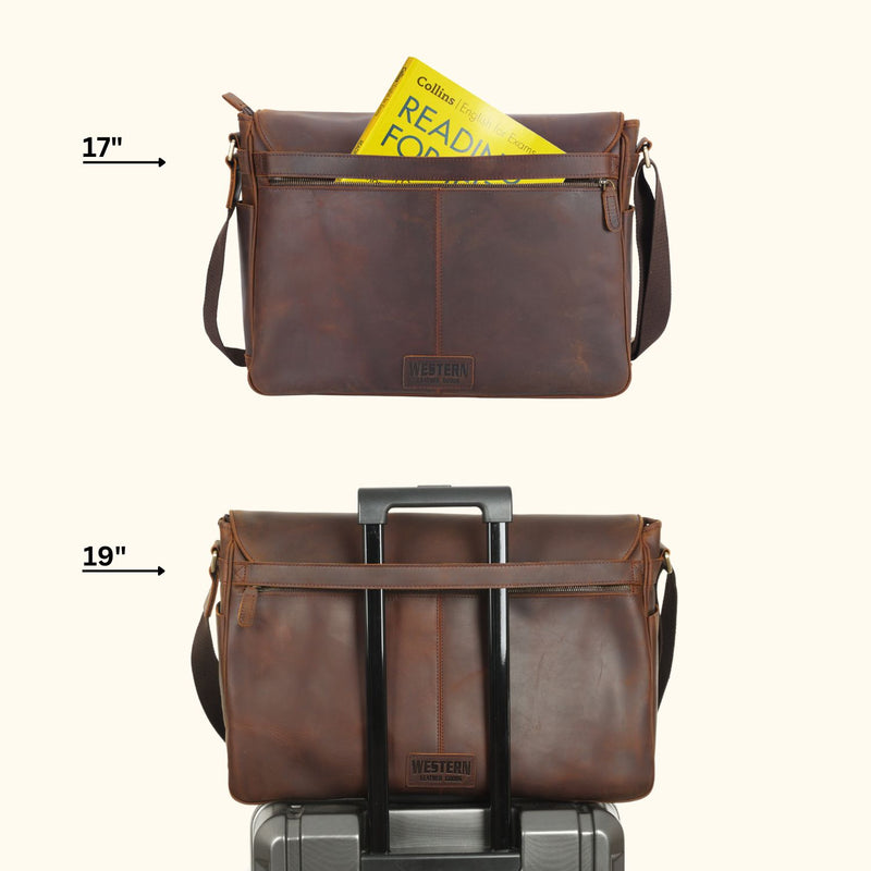 The Western Trailblazer - Leather Messenger Bag