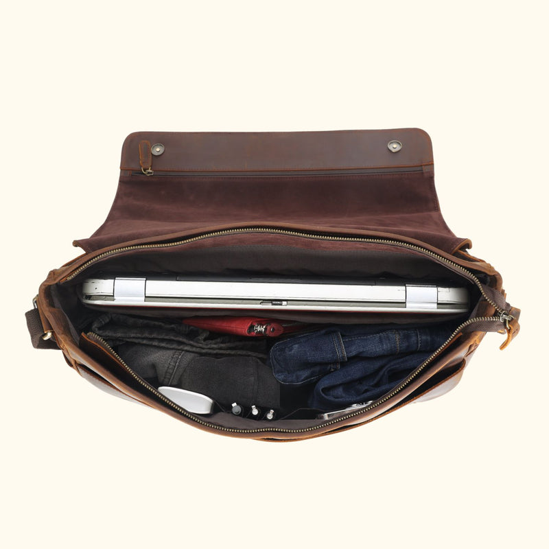 The Western Trailblazer - Leather Messenger Bag