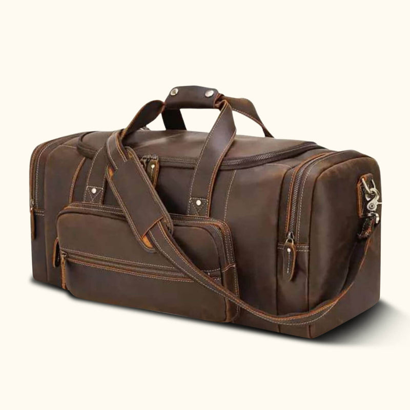 Retro Fashion Style Men's Travel Handbags Luxury Designer Leather  Travellinig Weekender Bags For Men Male Duffle Bag On Luggage - Travel Tote  - AliExpress