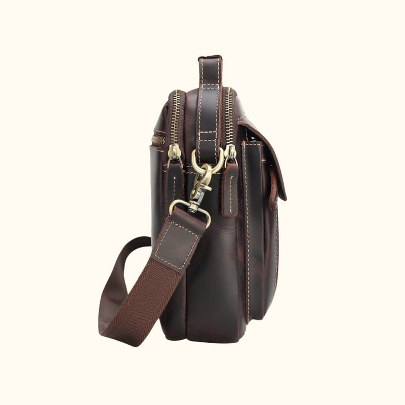 Messenger Bag Strap Replacement | Quality Genuine Cowhide Leather Adjustable Shoulder Strap | for Messenger, Laptop, Camera, Travel Bags and More