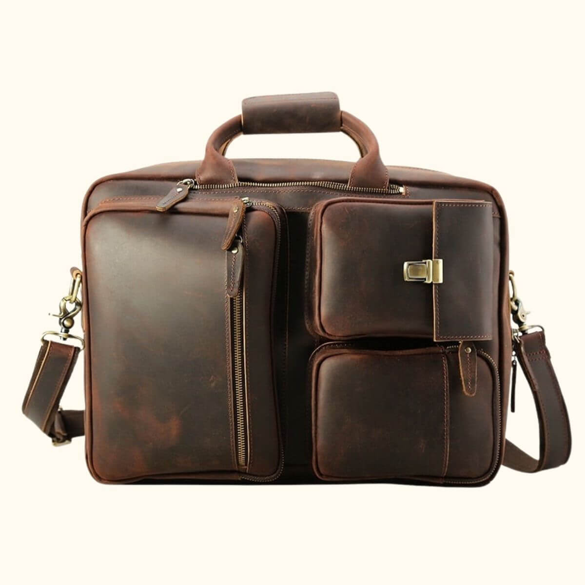 The Bucking Bronco | Leather Travel Briefcase | Western Leather Goods