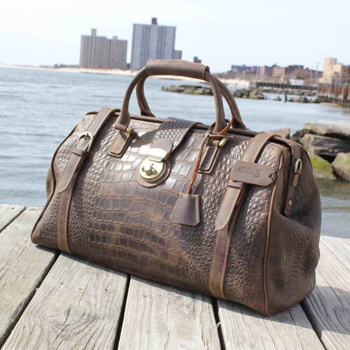 The Salty Crocodile Travel Duffel Western Leather Goods